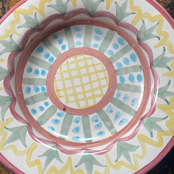 Vintage Victoria & Richard Mackenzie Childs soup bowl/plate - Picture 2 of 5